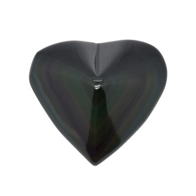 1LB Large Rainbow Obsidian LOVE Heart Stone Specimen Collection Pocket Palm Worry Stone
