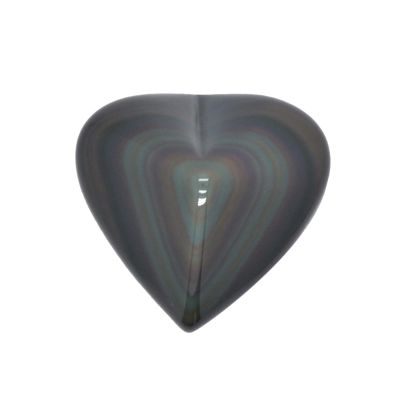 1/2LB Large Rainbow Obsidian LOVE Heart Stone Specimen Collection Pocket Palm Worry Stone