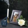 KEEPSAKE COMPANY White Teardrop Small Urns for Human Ashes/Mini Urn with Sky Blue Heart/Cremation Keepsakes for Ashes/Ash Holders (Blue - Sky Blue, Extra Small - EXS (3 Cu in)) view 3