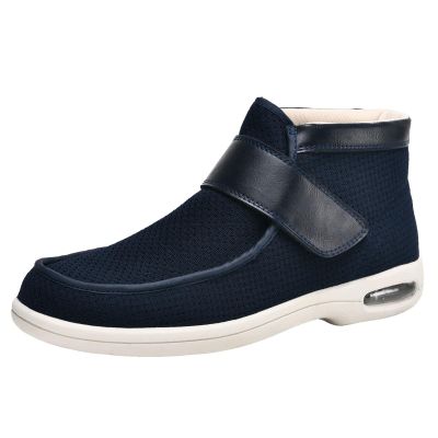 FZYUAN Adjustable Wide Width Shoes for Men Non Slip Diabetic Shoes Lightweight Edema Sneakers for Diabetic Edema Plantar Fasciitis Bunions Arthritis Swollen Feet,Blue,8.5