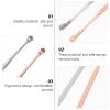 Healifty 1set Dual-Head Spring Ear Wax Removal Tool Ergonomic Stainless Steel Cleaners for Safe and Gentle Ear Cleaning Comfortable Use Silver Rose Gold view 2