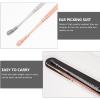 Healifty 1set Dual-Head Spring Ear Wax Removal Tool Ergonomic Stainless Steel Cleaners for Safe and Gentle Ear Cleaning Comfortable Use Silver Rose Gold view 3