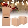 Pilipane Folding RetroBoxes, 50Pcs Kraft Tissue Box, Kraft Tissue Food Box, Kraft Tissue CakeBox, Treat Boxes, Craft Carton Set for Christmas Wedding Favors for Cakes, Cookies (2 x 2 x 2 in), 50Pcs view 1