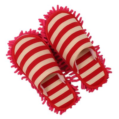 Zerodeko 1pair Chenille Mop Slippers for Home Cleaning Lazy Person's Floor Shoe Covers Multi-function Mop Caps -skid Design Suitable for Tile Vinyl Floors
