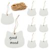 100 pcs Cute Cat Shape Kraft Paper Gift Tags,Brown Kraft Paper Christmas Gift Natural Jute Twine Blank Gift Labels DIY Arts Crafts view 1