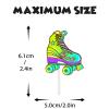 18pcs Green Glitter Roller Skates Dessert Cupcake Topper Boy Girl Happy Birthday Party Decorations 80s 90s Retro Hip Hop Roller Skating Theme Decor Supplies view 4