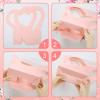Sinmoe 12 Pcs Valentines Heart Shaped Boxes for Flowers Valentines Flower Gift Bag Wedding Empty Bouquet Gift Bags with Handle Folding Basket for Bridal Baby Shower Party Supply(Black, Pink) view 3