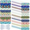 Patelai 300 Pieces Kids Bandages Bulk 10 Styles Children's Adhesive Flexible Colorful Cute Cartoon Bandages Waterproof Breathable Stickers Protection Care Cuts for Girls Boys(Dinosaur) view 1
