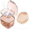 Retainer Case, Retainer Cleaner Case 2 Pack, Portable Denture Cases and Unique Denture Bath with Drain Tray, Denture Bridges, Partial Dentures, Traditional Braces, Etc. (Orange) view 1