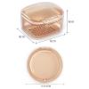 Retainer Case, Retainer Cleaner Case 2 Pack, Portable Denture Cases and Unique Denture Bath with Drain Tray, Denture Bridges, Partial Dentures, Traditional Braces, Etc. (Orange) view 2