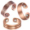 BioMag 3Pcs Lymphatic Drainage Copper Ring for Men Women, 99.99% Pure Copper Magnetic Rings, Jewelry Box view 1