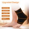 Ankle Ice Pack Wrap for Injuries Reusable Foot Ice Pack Stretchable Cold Pack Compression Therapy for Plantar Fasciitis, Achilles Tendonitis, Ankle Sprained, Sport Injuries, Heel Pain Relief(Black,M) view 3