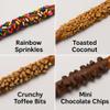 Chocolate Dipped Pretzel Rods Variety Pack  20 Count  Sprinkles, Toffee, Coconut & Chocolate Chip  Individually Wrapped Gourmet Snack  Fresh Made to Order  Sweet & Salty Treat view 3