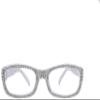 READING GLASSES Fashionable Plastic Women Luxury CZ Frost Style Ladies EYEGLASSES (Silver Grey, 2.50, multiplier_x) view 1