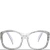 READING GLASSES Fashionable Plastic Women Luxury CZ Frost Style Ladies EYEGLASSES (Silver Grey, 2.50, multiplier_x) view 2