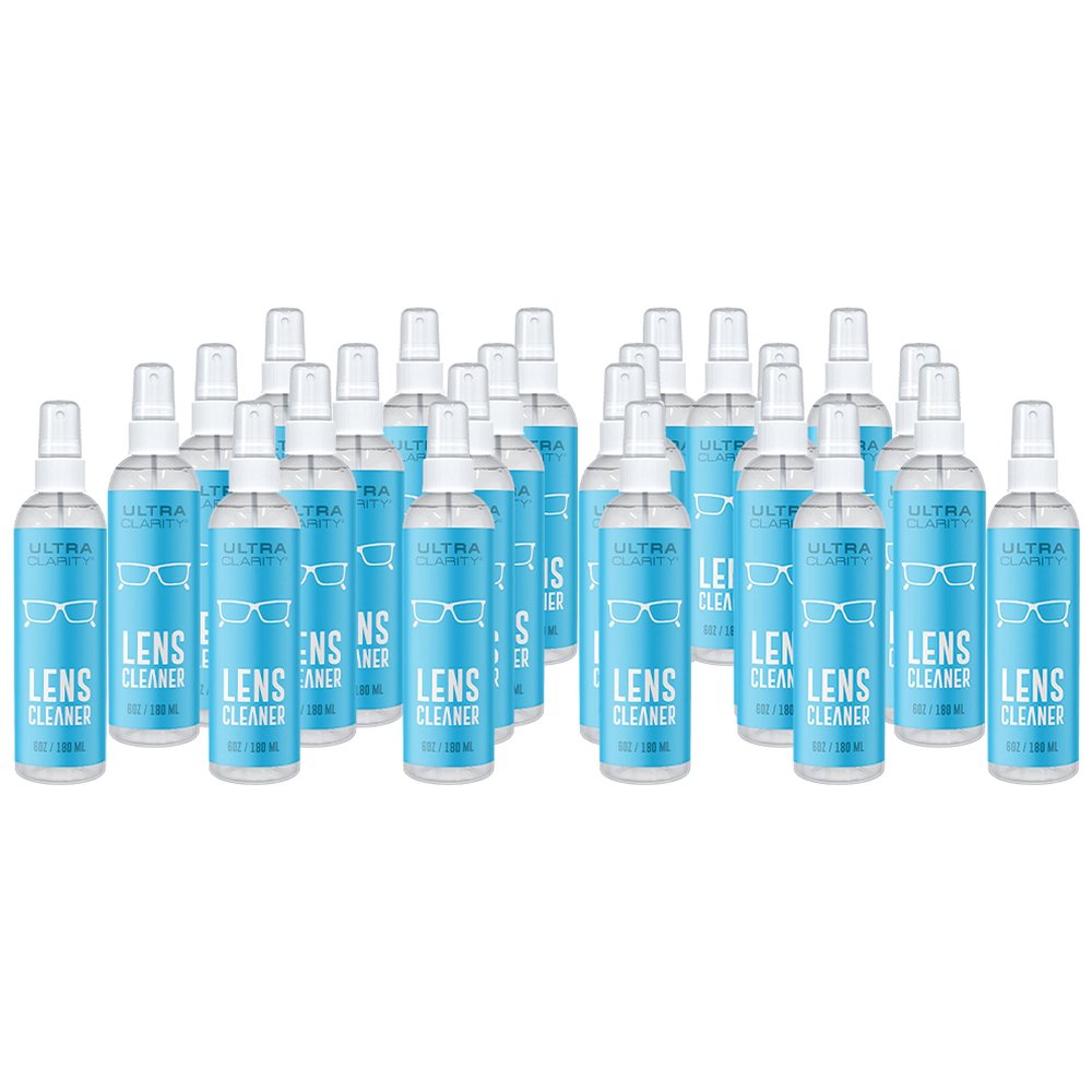 Powered by Nano Magic Eyeglass Lens Cleaning Spray 6 oz (24-Pack) | Professional Grade Formula, Silicone-Free | for Glasses, Phone, Electronic Screens, Optic Surfaces, Coated Surfaces