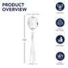 Party Essentials Disposable Plastic Cutlery/Heavy-Duty Flatware/Silverware for All Events, 50-Count, Shiny Silver Soup Spoons view 2