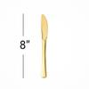 DecorFest Premium Pre-rolled Napkin and Plastic Cutlery Set  Flatware Set for Parties, Events, Housewarming & Special Occasions - Set of 50  Gold view 4