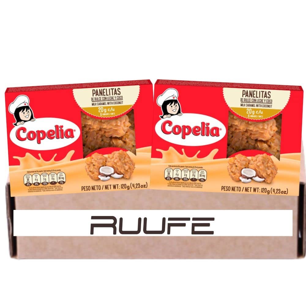 Panelitas Copelia (Pack of 2) 8.4 oz- Coconut Candy with a sweet Flavor Colombian snack dulce colombiano
