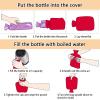 ALAZA England British Flag Union Jack Hot Water Bottle with Velvet Cover, 2L Transparent Hot Water Bag for Hand Foot Warmer Pain Relief Hot Cold Therapy Cramps view 2