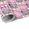 Personalized Merry Christmas Wrapping Paper with Photo, Custom Gift Wrapping Paper Roll for Friend, Grandma, Grandpa, Birthday, Wedding, Christmas Gifts - Pink, 58x23, 5 Rolls view 3