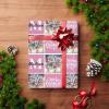 Personalized Merry Christmas Wrapping Paper with Photo, Custom Gift Wrapping Paper Roll for Friend, Grandma, Grandpa, Birthday, Wedding, Christmas Gifts - Pink, 58x23, 5 Rolls view 4