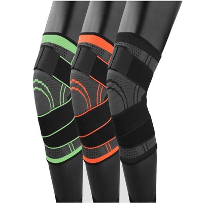 1Pair Knee Brace,Compression Support Knee Sleeve with Adjustable Strap Knee Pad for Pain Relief, Meniscus Tear, Arthritis, ACL, MCL,Suit for Running, Cycling, Tennis, Golf and Basketball (M, BLACK)