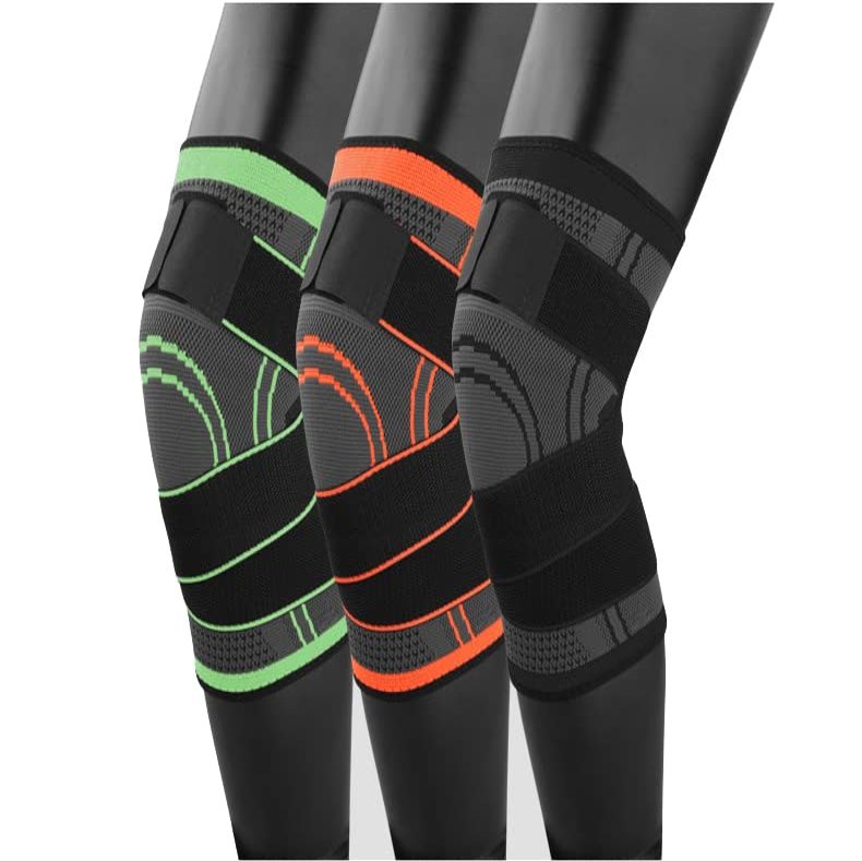1Pair Knee Brace,Compression Support Knee Sleeve with Adjustable Strap Knee Pad for Pain Relief, Meniscus Tear, Arthritis, ACL, MCL,Suit for Running, Cycling, Tennis, Golf and Basketball (M, BLACK)