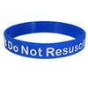 10mm Width Silicone Medical Awareness Alert DNR DO NOT RESUSCITATE Emergency Bangle Bracelet (Blue) view 1