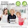 Mimorou Red 200 Pack 16 oz Plastic Cups Bulk, Disposable Party Plastic Cup for St Patricks Mardi Gras Wedding Stackable Beverage Drinking Tumbler Heavy Duty for BBQ Birthday Baby Shower Graduation view 4