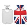 ALAZA England British Flag Union Jack Hot Water Bottle with Velvet Cover, 1L Transparent Hot Water Bag for Hand Pain Relief Hot Cold Therapy Cramps view 3