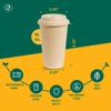ECO SOUL 25 Pack 16 oz Disposable Coffee Cups with Lids Eco-Friendly, Biodegradable, Compostable, Leak-free & Sturdy To Go Hot Drink Cup for Tea, Chocolate Party Travel Cafe Office & Home view 2