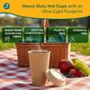 ECO SOUL 25 Pack 16 oz Disposable Coffee Cups with Lids Eco-Friendly, Biodegradable, Compostable, Leak-free & Sturdy To Go Hot Drink Cup for Tea, Chocolate Party Travel Cafe Office & Home view 3