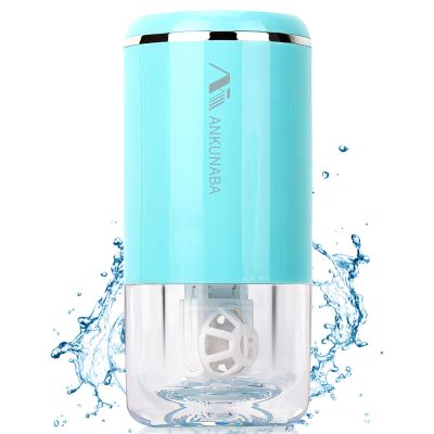 ANKUNABA Contact Lens Cleaner, Portable Soft Contact Lens Cleaning Machine with USB Charger, Automatic Vibration Contact Lenses Cleaner Case for Traveling (Blue)