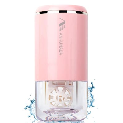 ANKUNABA Contact Lens Cleaner, Portable Soft Contact Lens Cleaning Machine with USB Charger, Automatic Vibration Contact Lenses Cleaner Case for Traveling (Pink)