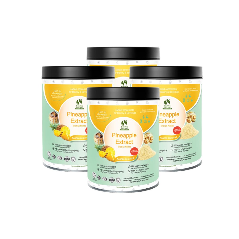 (4x 200g) Pineapple Extract Powder, Vegan, Bulk Food Process, Caf, Bakery, Bar For Juicy, Vibrant Tropical Flavor, Extract for baking