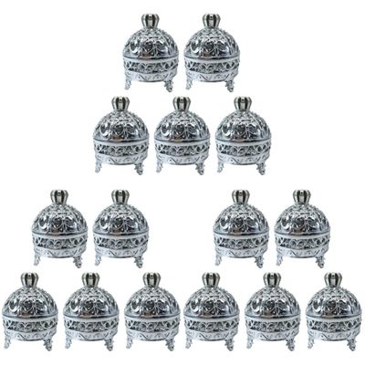 Zerodeko 15pcs Silver Round Shape Candy Storage Boxes Creative Plastic Containers for Party Favors Weddings Birthdays for Candy Holders and Treats