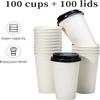 RACETOP Paper Coffee Cups with Lids, Disposable Coffee Cups with Lids, Hot Drink Paper Cups 16 oz, Ideal for Beverage| Tea (White), Extra Large view 4