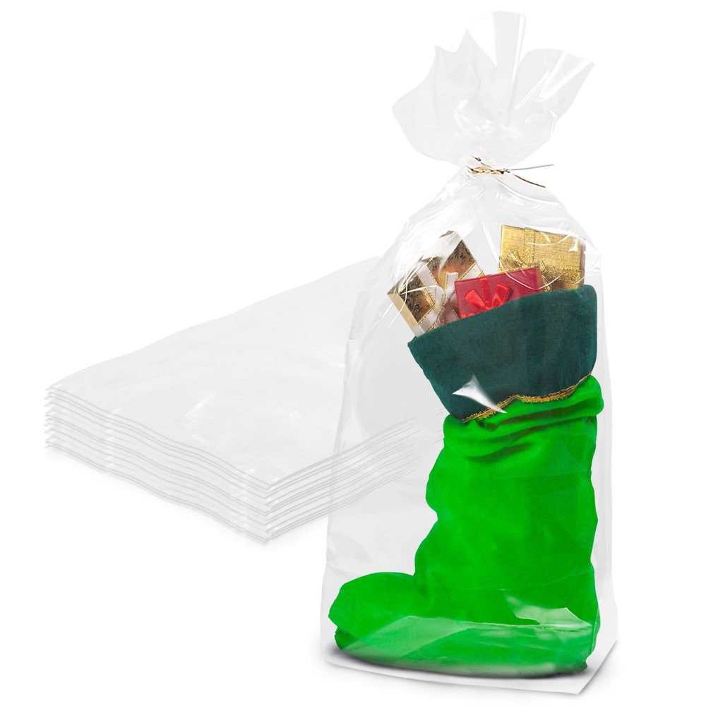 PUREVACY Clear Gusseted Poly Bags, 8 x 3 x 20 Inch, 1000 Pack Side Gusseted Plastic Bags 2 Mil. Leakproof for Packaging, Gift Favors, Fruits, Grains, Coffee Beans