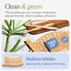 VIVAGO Bamboo Toothbrushes Medium Bristles 10 Pack - BPA Free Medium Bristles Toothbrushes for Adults - Eco-Friendly, Natural Wooden Toothbrush view 2