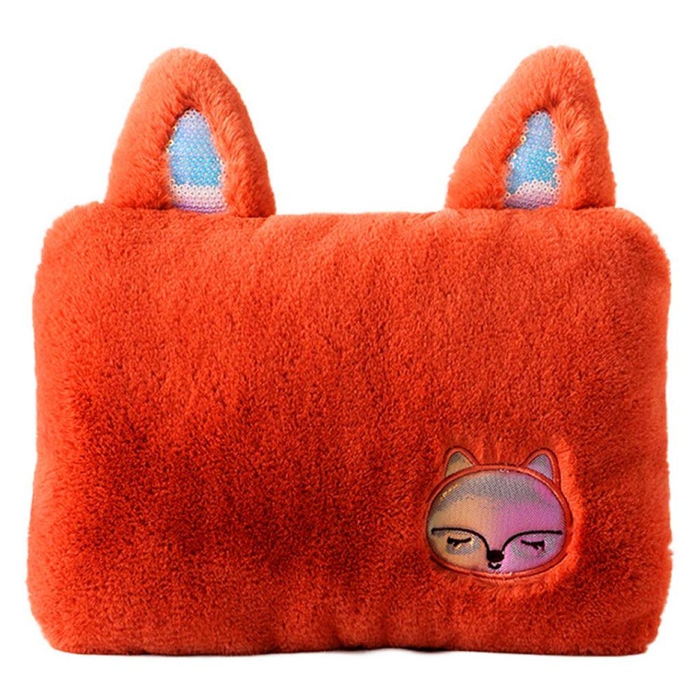 SKUZA Hot Water Bottle, Winter Hot Water Bottle Rechargeable Hand Warmer Pocket Portable Electric Hot Water Bag with Plush Cover Gifts for Girls (Color : Pink) (Color : Red)
