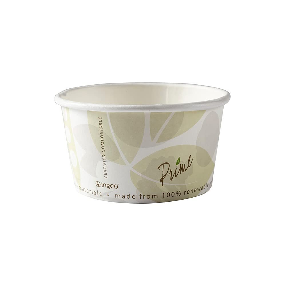 12oz PrimeWare 100% Compostable Hot or Cold Food Container/Case / 500ct