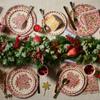Coterie Paisley Paper Cups (Set of 10) - Red and Green Floral Fancy Cups for Christmas, Holidays, Bridal Showers, and More - Winter Floral Party Supplies | 9oz view 2