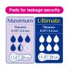 Refr SuperThin Pads Ultimate (300cc) - Unisex Disposable Bladder Control Pads - Ultra Absorbent & Odor Eliminating Adhesive Underwear Pads for Incontinence - Thinness 0.14" - Length 11.4" - 10 Ct view 2