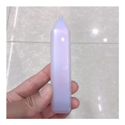 WGPHD Health & Household 1pc Natural Crystal Quartz Pink Opalite Tower Point Energy Reiki Stone Room Home Office Aquarium Decoration Accessories Gemstone (Color : 120-130g, Size : 2pcs)