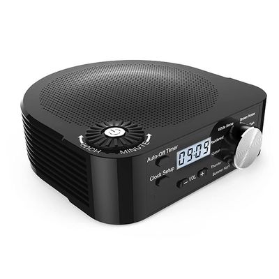 Feiyxu Sound Machines White Noise Machine,10 Natural Soothing Sounds 4 Timers Portable Soothing Sounds and Memory Function Sleep (Color : Black)