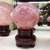 WGPHD Health & Household 9CM Glorious Natural Healing Crystal Ball Rose Quartz Spheres Stone for Decoration 1PC view 2