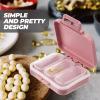 2pcs Portable Sealed Medicine Organizer Compartments Travel Storage Case for Pills Vitamins and Small Items Lightweight Design for Wallets and Backpacks view 2