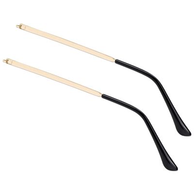 1 Pair Metal Eyeglass Replacement Arm, Eyewear Frame Temple Replacement Universal Sunglasses Arm Legs Replacement for Thin Metal Glasses, SunglassesGold