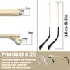 1 Pair Metal Eyeglass Replacement Arm, Eyewear Frame Temple Replacement Universal Sunglasses Arm Legs Replacement for Thin Metal Glasses, SunglassesGold view 2
